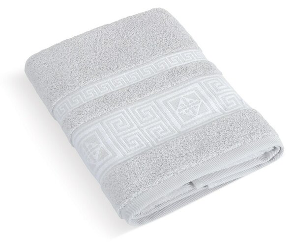 Ręcznik kąpielowy Grecka kolekcja jasnoszary, 70 x 140 cm, 70 x 140 cm