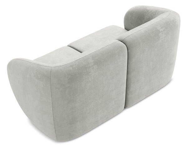 Jasnoszara sofa z tkaniny szenilowej 174 cm Lani – Makamii