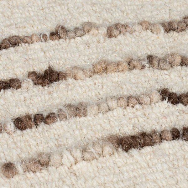 Brązowy/kremowy wełniany dywan 120x170 cm Abstract Swirl – Flair Rugs