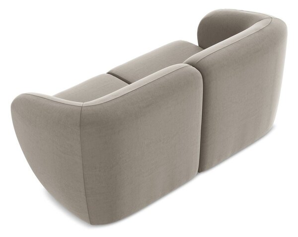 Jasnobrązowa aksamitna sofa 174 cm Lani – Makamii
