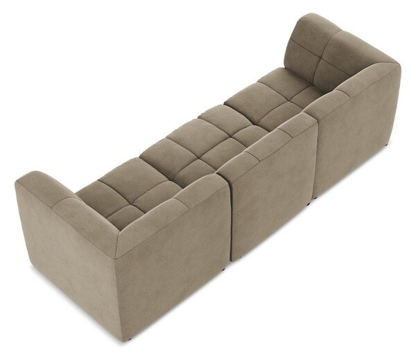 Brązowa aksamitna sofa 255 cm Aloha – Makamii