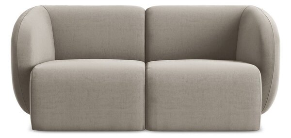 Jasnobrązowa aksamitna sofa 174 cm Lani – Makamii