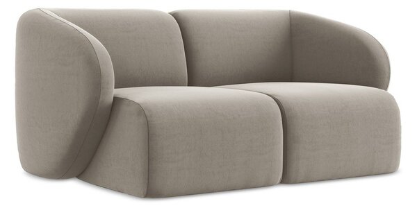 Jasnobrązowa aksamitna sofa 174 cm Lani – Makamii