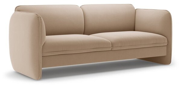 Brązowa aksamitna sofa 204 cm Georgia – Micadoni