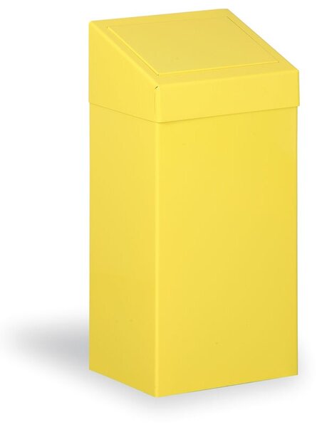 Kosz metalowy na śmieci segregowane, 45 l, żółty