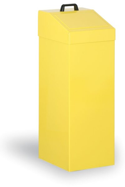Kosz metalowy na śmieci segregowane, 100 l, żółty