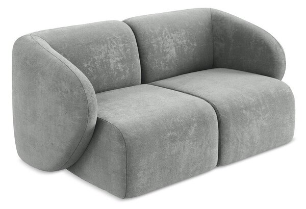 Szara sofa z tkaniny szenilowej 174 cm Lani – Makamii