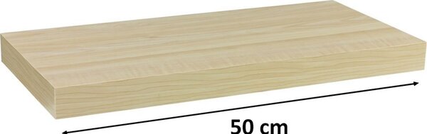 Półka ścienna STILISTA Volato kolor jasnego drewna, 50 cm