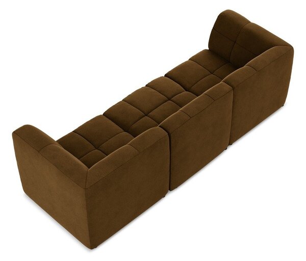 Musztardowa aksamitna sofa 255 cm Aloha – Makamii