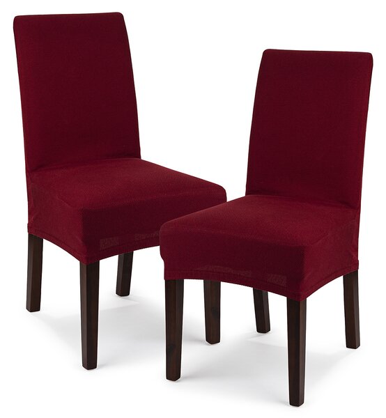 Multielastyczny pokrowiec na krzesło Comfort, bordo, 40 - 50 cm, zestaw 2 szt