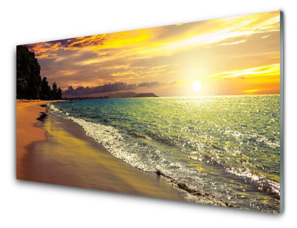 Obraz na Szkle Słońce Plaża Morze Krajobraz