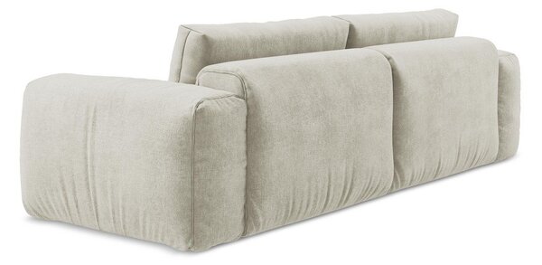Beżowa rozkładana sofa z tkaniny szenilowej 275 cm Kuki – Makamii