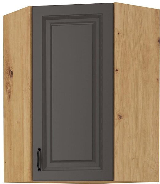 Szafka kuchenna wisząca górna narożna STILO 58x58 GN-90 1 F Grafit/Artisan