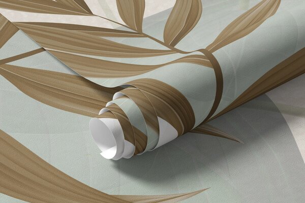 Fototapety Pastelowe rośliny paprocie, monstera i eukaliptus, jasne teksturowane tło, miękkie oświetlenie,, Fototapety Natura, w09316v1 : Uwalls.pl