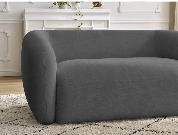 Ciemnoszara sofa z tkaniny szenilowej 160 cm Celine – Bobochic Paris