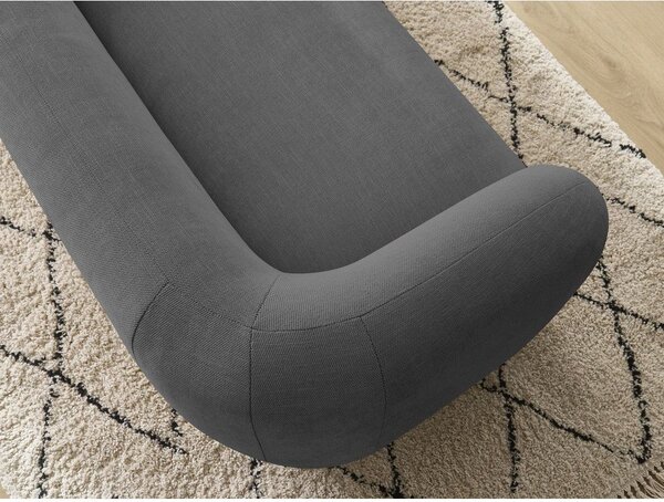 Ciemnoszara sofa z tkaniny szenilowej 160 cm Celine – Bobochic Paris