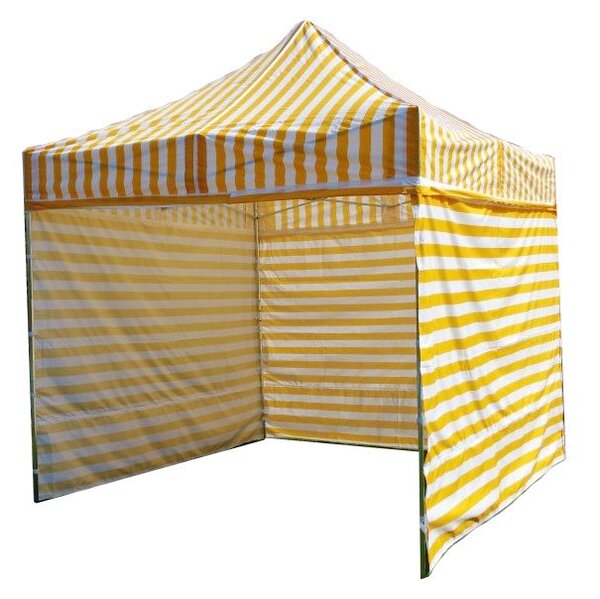 Namiot ogrodowy PRO STEEL 3 x 3 - żółto-białe paski