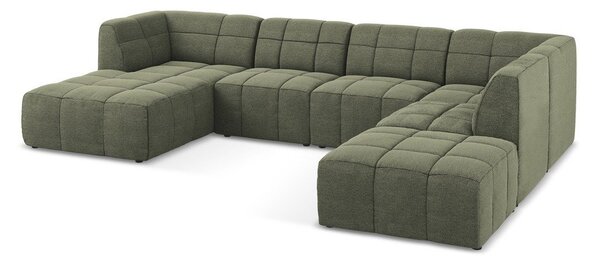 Zielony narożnik z materiału bouclé (w kształcie litery U) Aloha – Makamii