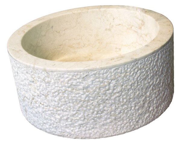 Umywalka z kamienia naturalnego MIRUM 509 Ø40 cm Cream