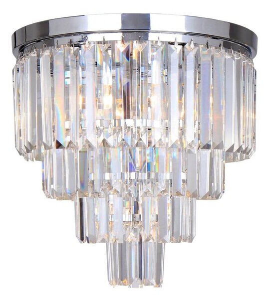Natynkowa lampa chrom Amedeo FC17106/4+1-CHR plafon nad wyspę - srebrny