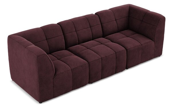 Bordowa aksamitna sofa 255 cm Aloha – Makamii