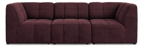 Bordowa aksamitna sofa 255 cm Aloha – Makamii