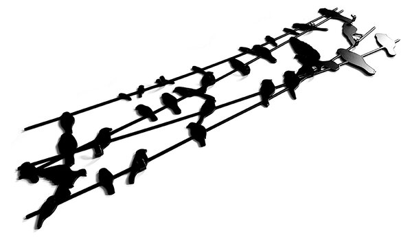 Wieszak na ścianę BIRDS ON WIRE