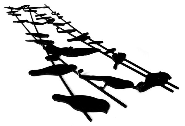 Wieszak na ścianę BIRDS ON WIRE