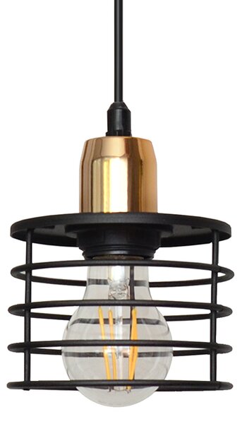 Lampa wisząca potrójna EDISON W-L 1366/3 BK+BR