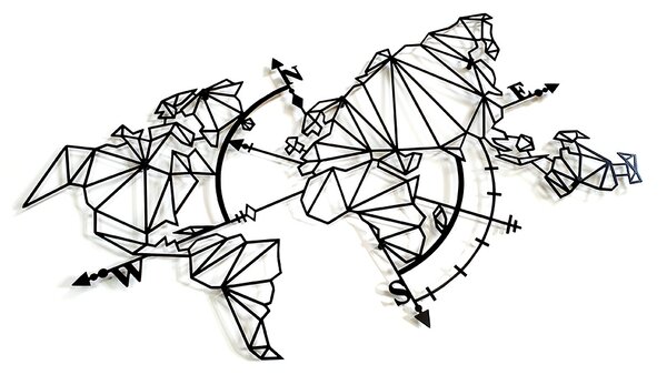 Dekoracyjna Mapa Świata GEO COMPASS