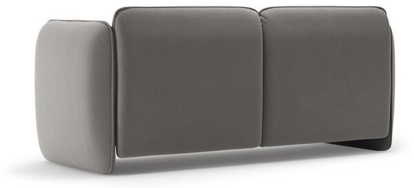 Ciemnoszara aksamitna sofa 168 cm Georgia – Micadoni