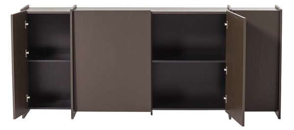 Ciemnobrązowa komoda w dekorze jesionu 200x85x44 cm Brock – WOOOD