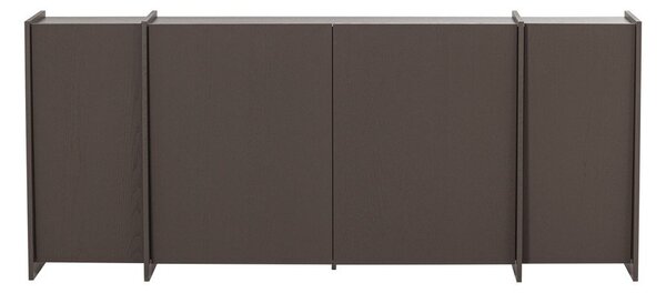 Ciemnobrązowa komoda w dekorze jesionu 200x85x44 cm Brock – WOOOD