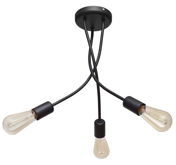 Lampa przysufitowa czarna HARVARD W-1026/3 BK