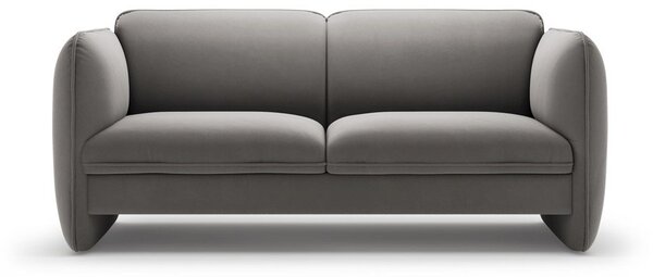 Ciemnoszara aksamitna sofa 168 cm Georgia – Micadoni