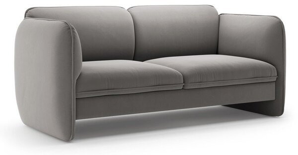 Ciemnoszara aksamitna sofa 168 cm Georgia – Micadoni