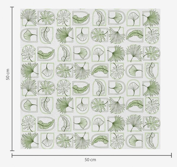 Tapety Graficzny wzór z zielonymi liśćmi w kwadraty, Tapety Z kwiatami, a00287 : Uwalls.pl