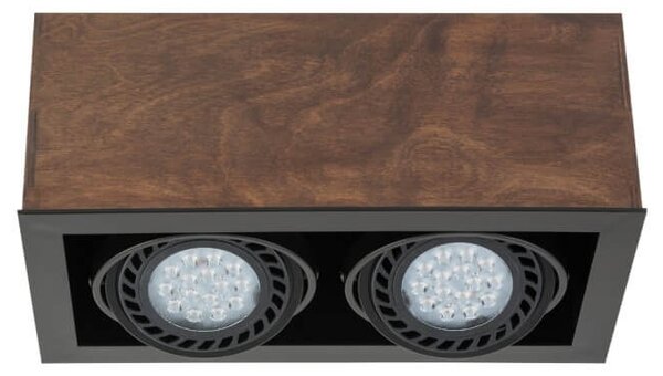 Wpuszczana lampa regulowana Box 7650 rustykalna kostka drewno