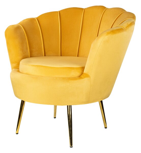 Muszelka fotel żółty - mały