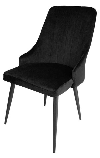Top krzesło tapicerowane czarne - welur