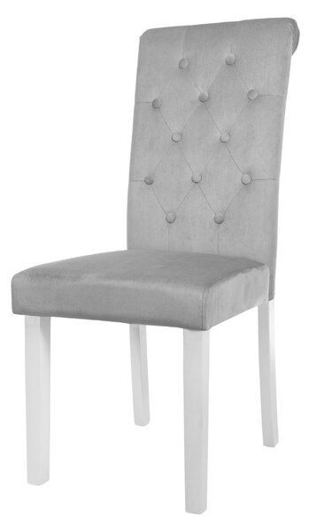 Emi krzesło welurowe szare