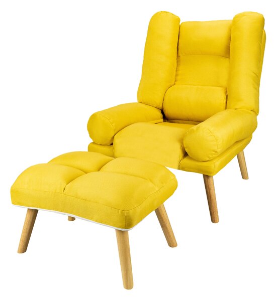 Fogo fotel żółty - tkanina