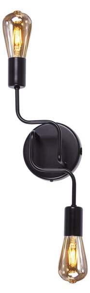Czarny kinkiet na żarówki z dużym gwintem K-3895 z serii SKADI