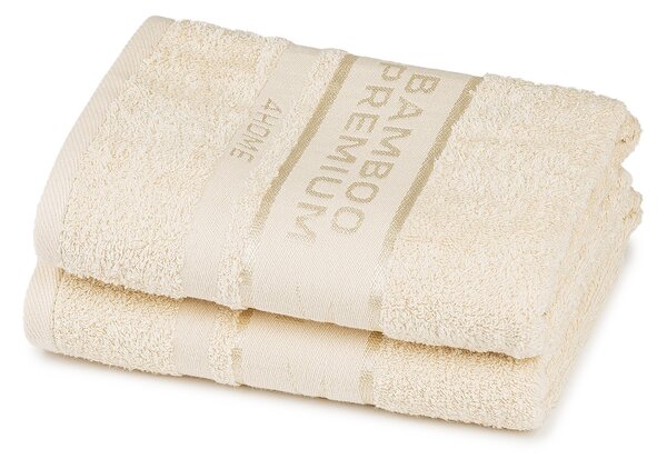 Ręcznik Bamboo Premium kremowy, 30 x 50 cm, komplet 2 szt