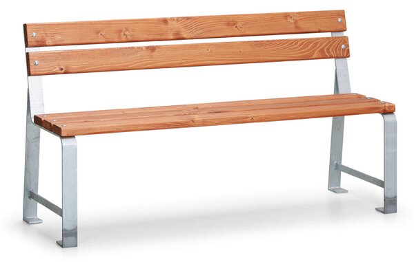 Ławka parkowa MEZZO z oparciem, 1500 mm