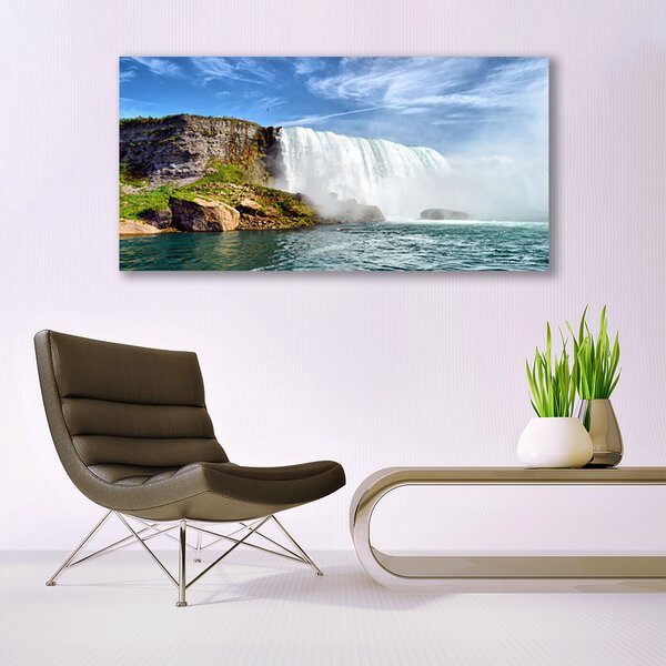 Obraz canvas Kaskada Wody nad Oceanem