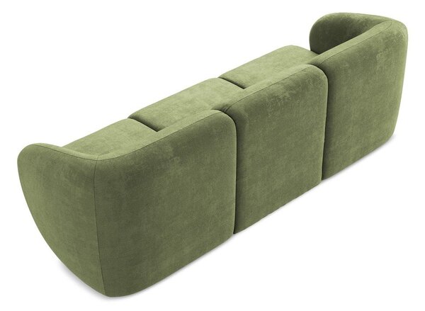 Zielona sofa z tkaniny szenilowej 244 cm Lani – Makamii