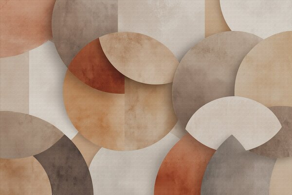 Fototapety teksturowana abstrakcyjna geometria w ciepłych odcieniach brązu i ochry, Fototapety Abstrakcja, w04310 : Uwalls.pl