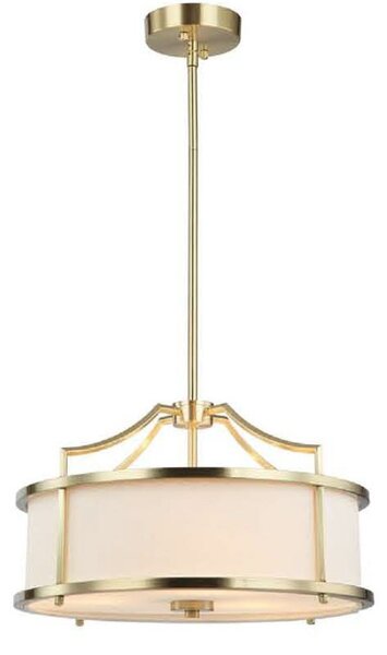 Lampa sufitowa 3 punktowa złota Stanza old gold S kremowy abażur - Orlicki Design