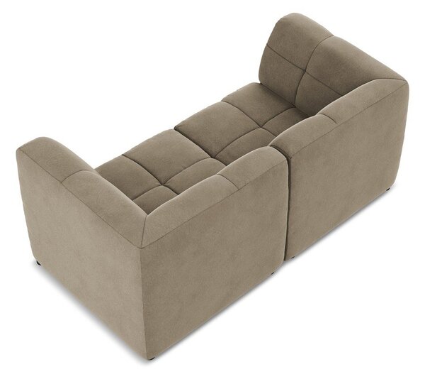Brązowa aksamitna sofa 180 cm Aloha – Makamii
